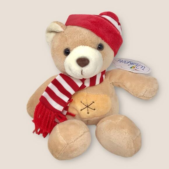 Wishpets NWT Jimi the Bear Christmas Holiday Plush Candy Cane Stripes 2006 - Picture 1 of 7